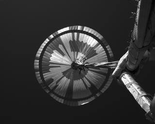View image taken on Mars, Mars Perseverance Sol 296: Parachute Up-Look Camera B