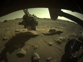 View image taken on Mars, Mars Perseverance Sol 300: Front Right Hazard Avoidance Camera (Hazcam)