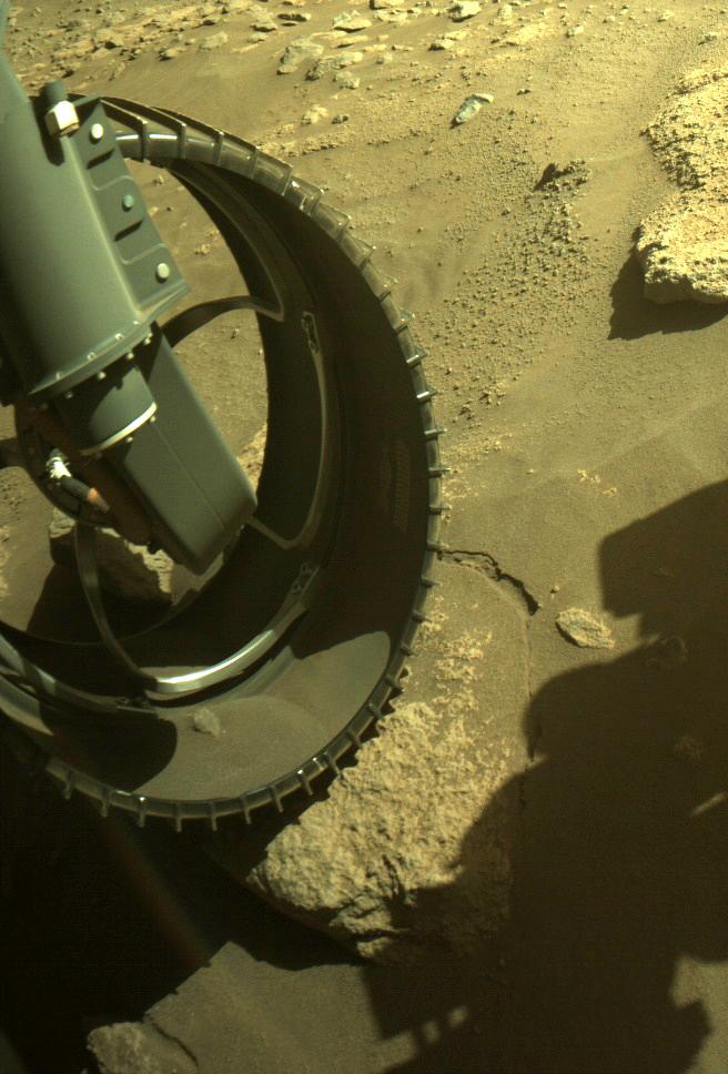 This image was taken by FRONT_HAZCAM_LEFT_A onboard NASA's Mars rover Perseverance on Sol 306
