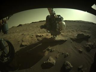 View image taken on Mars, Mars Perseverance Sol 306: Front Left Hazard Avoidance Camera (Hazcam)