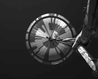View image taken on Mars, Mars Perseverance Sol 311: Parachute Up-Look Camera B