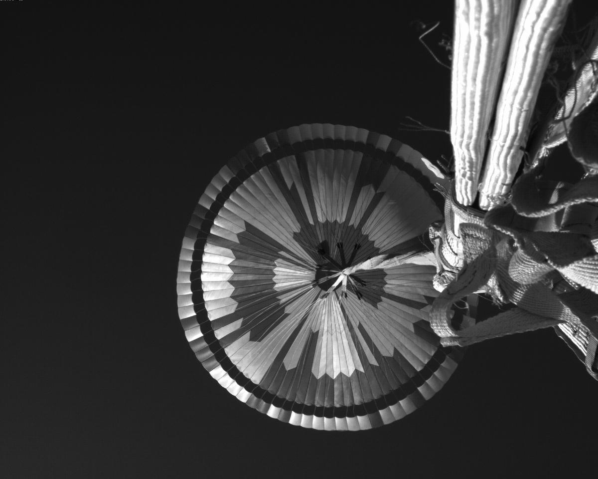 This image was taken by EDL_PUCAM1 onboard NASA's Mars rover Perseverance on Sol 313