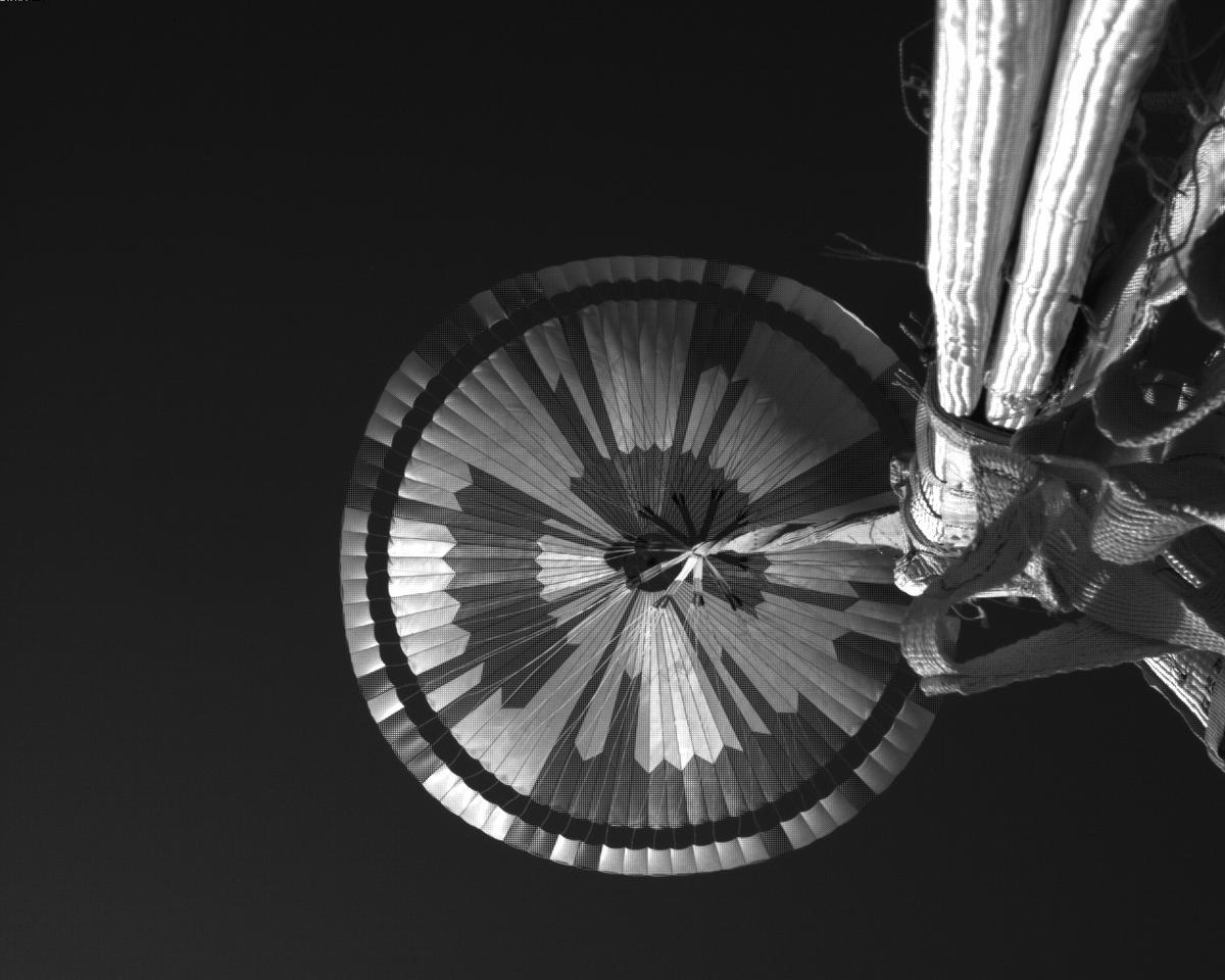 This image was taken by EDL_PUCAM1 onboard NASA's Mars rover Perseverance on Sol 313