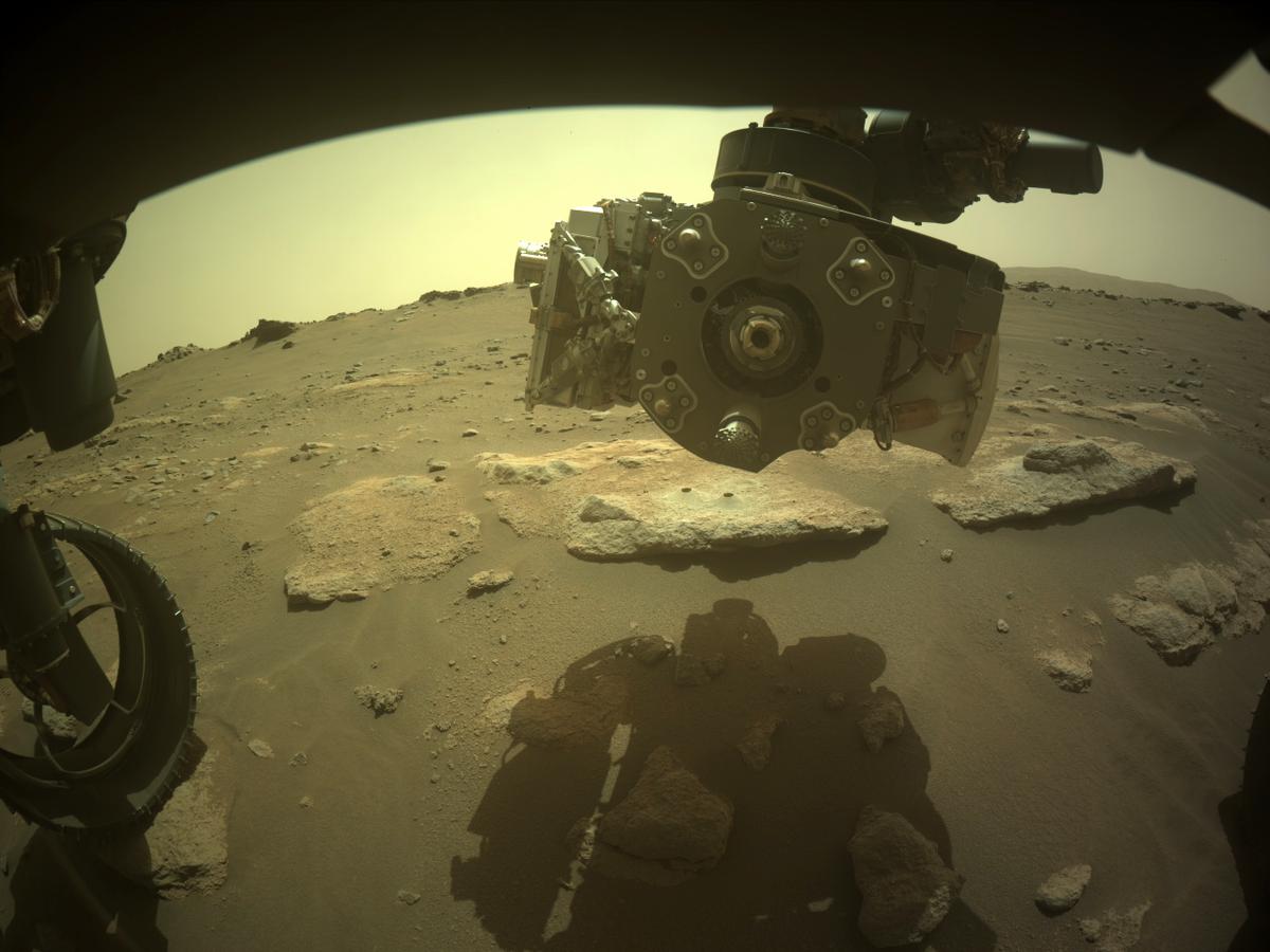 This image was taken by FRONT_HAZCAM_LEFT_A onboard NASA's Mars rover Perseverance on Sol 314