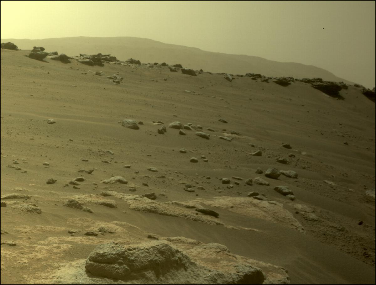 This image was taken by FRONT_HAZCAM_LEFT_A onboard NASA's Mars rover Perseverance on Sol 315