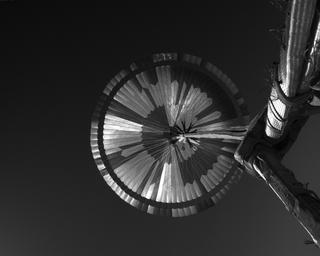 View image taken on Mars, Mars Perseverance Sol 318: Parachute Up-Look Camera B