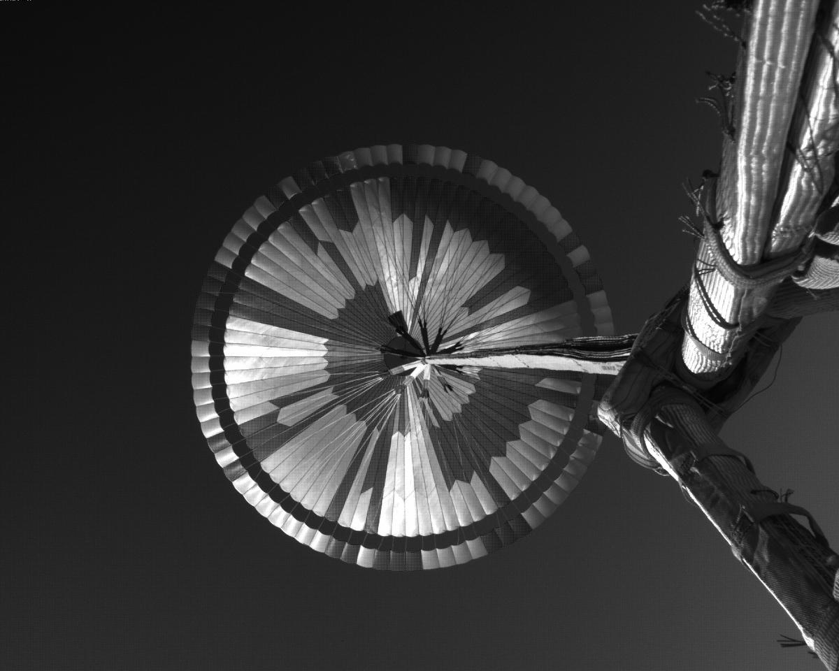 This image was taken by EDL_PUCAM2 onboard NASA's Mars rover Perseverance on Sol 318