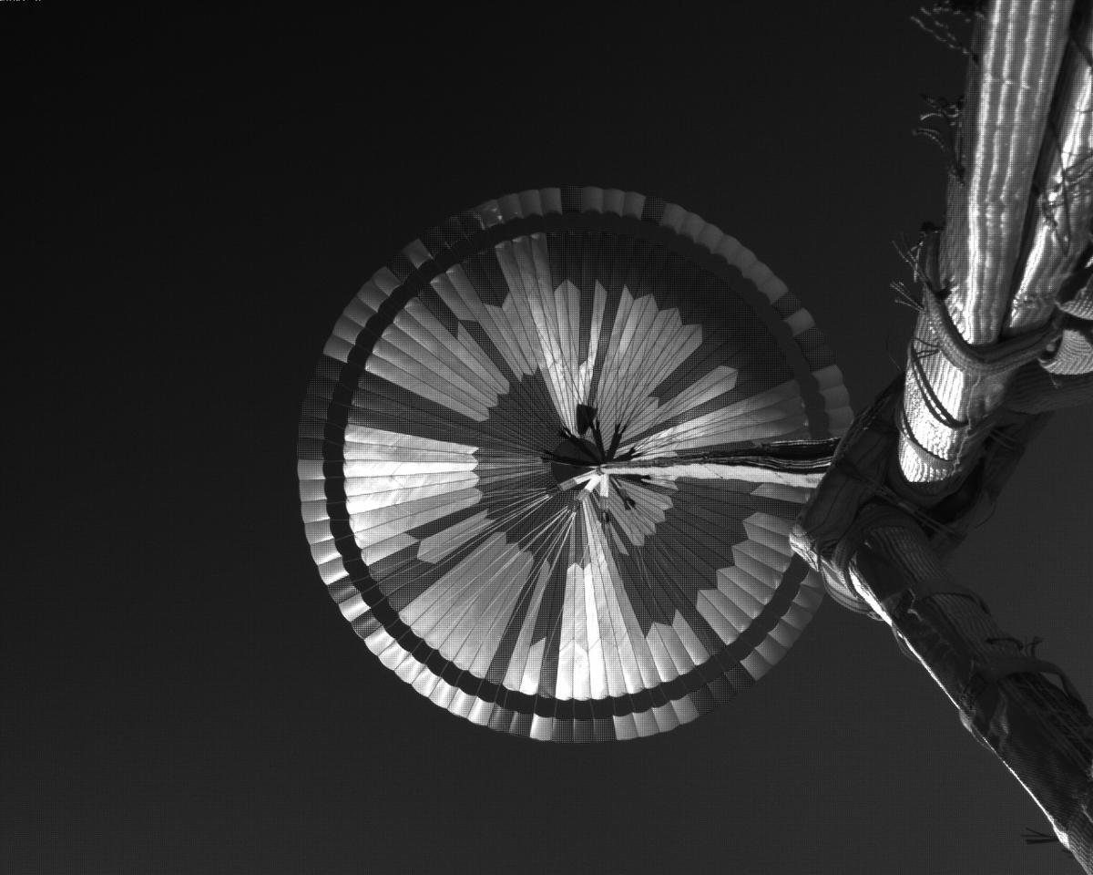 This image was taken by EDL_PUCAM2 onboard NASA's Mars rover Perseverance on Sol 318