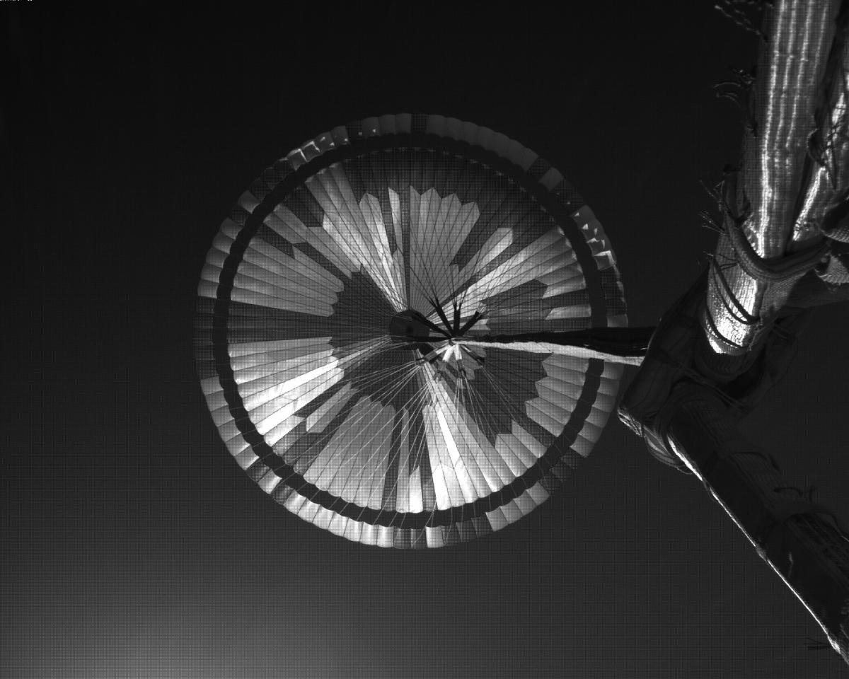 This image was taken by EDL_PUCAM2 onboard NASA's Mars rover Perseverance on Sol 318