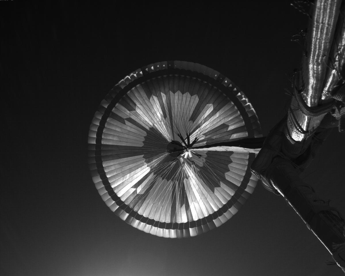 This image was taken by EDL_PUCAM2 onboard NASA's Mars rover Perseverance on Sol 318