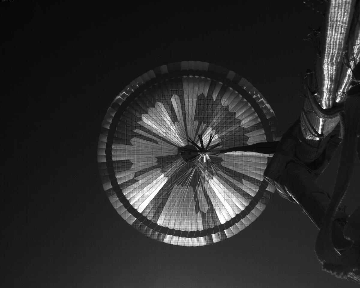 This image was taken by EDL_PUCAM2 onboard NASA's Mars rover Perseverance on Sol 320