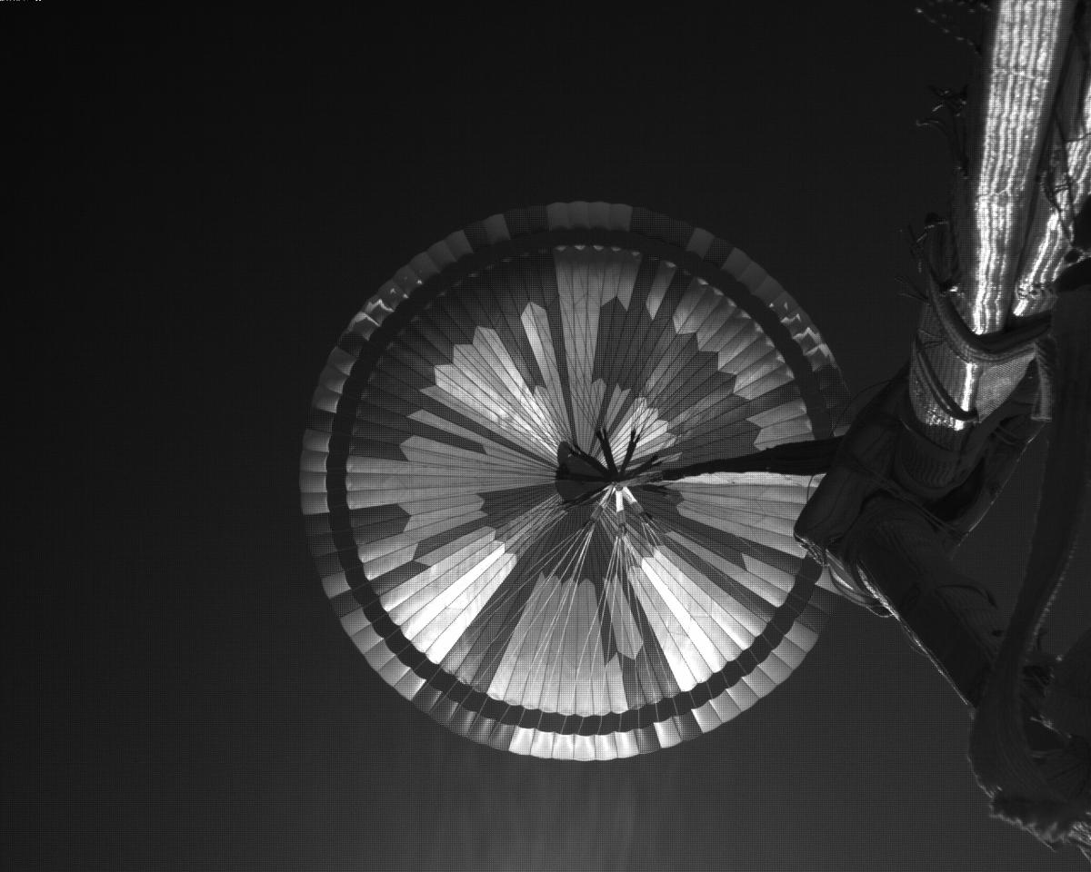 This image was taken by EDL_PUCAM2 onboard NASA's Mars rover Perseverance on Sol 320