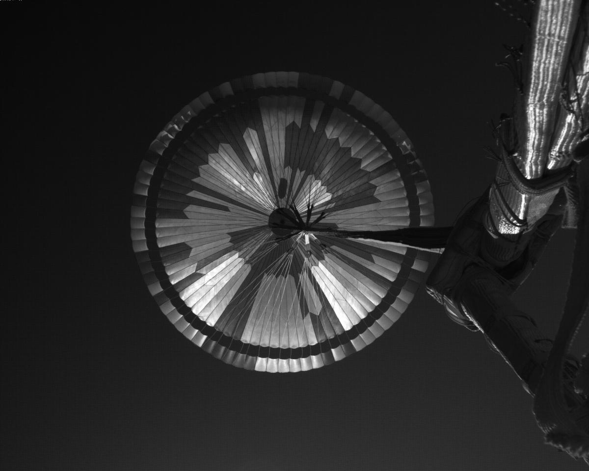 This image was taken by EDL_PUCAM2 onboard NASA's Mars rover Perseverance on Sol 320