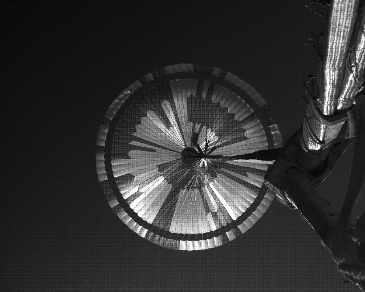 This image was taken by EDL_PUCAM2 onboard NASA's Mars rover Perseverance on Sol 320