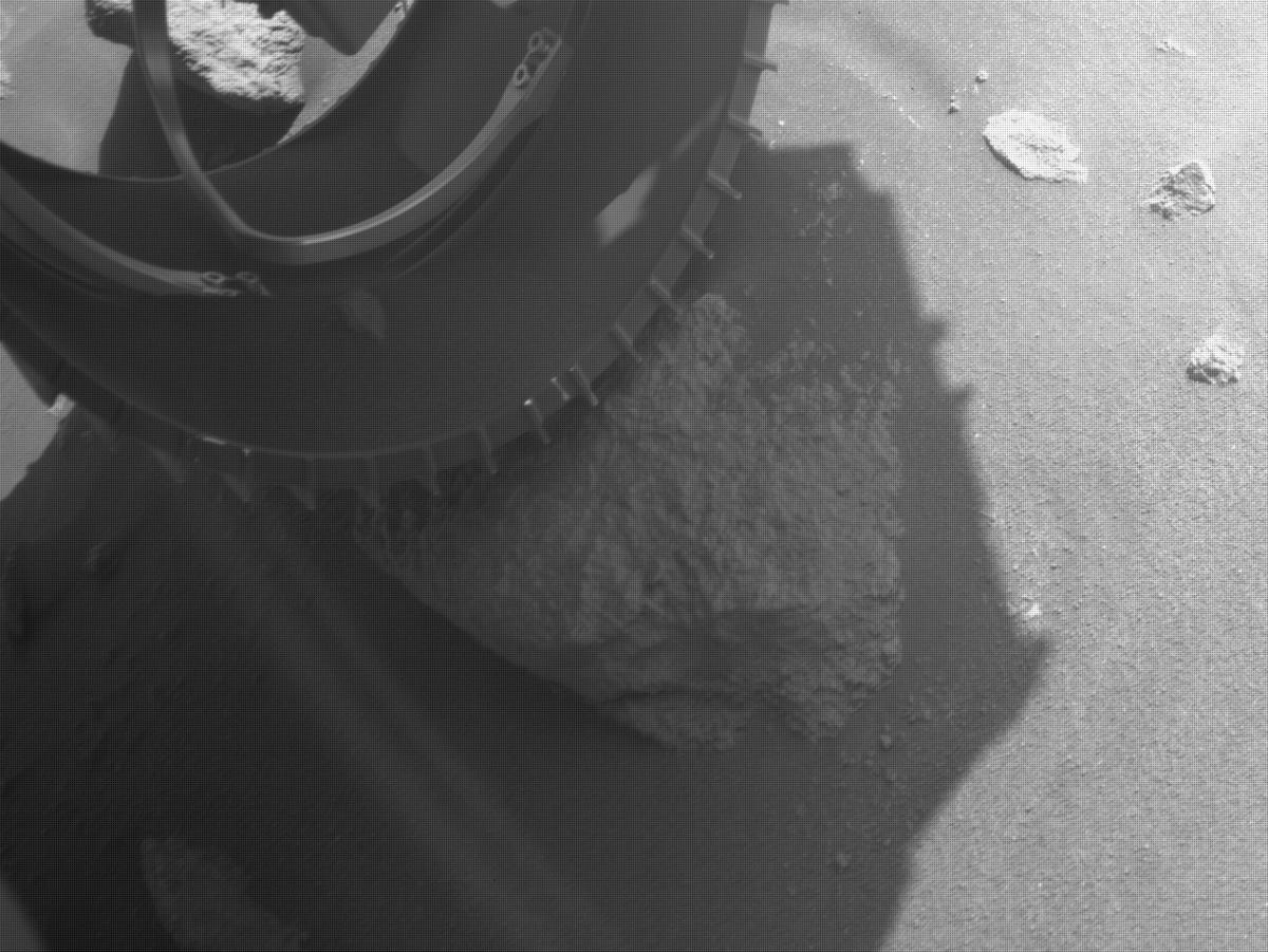 This image was taken by FRONT_HAZCAM_LEFT_A onboard NASA's Mars rover Perseverance on Sol 320