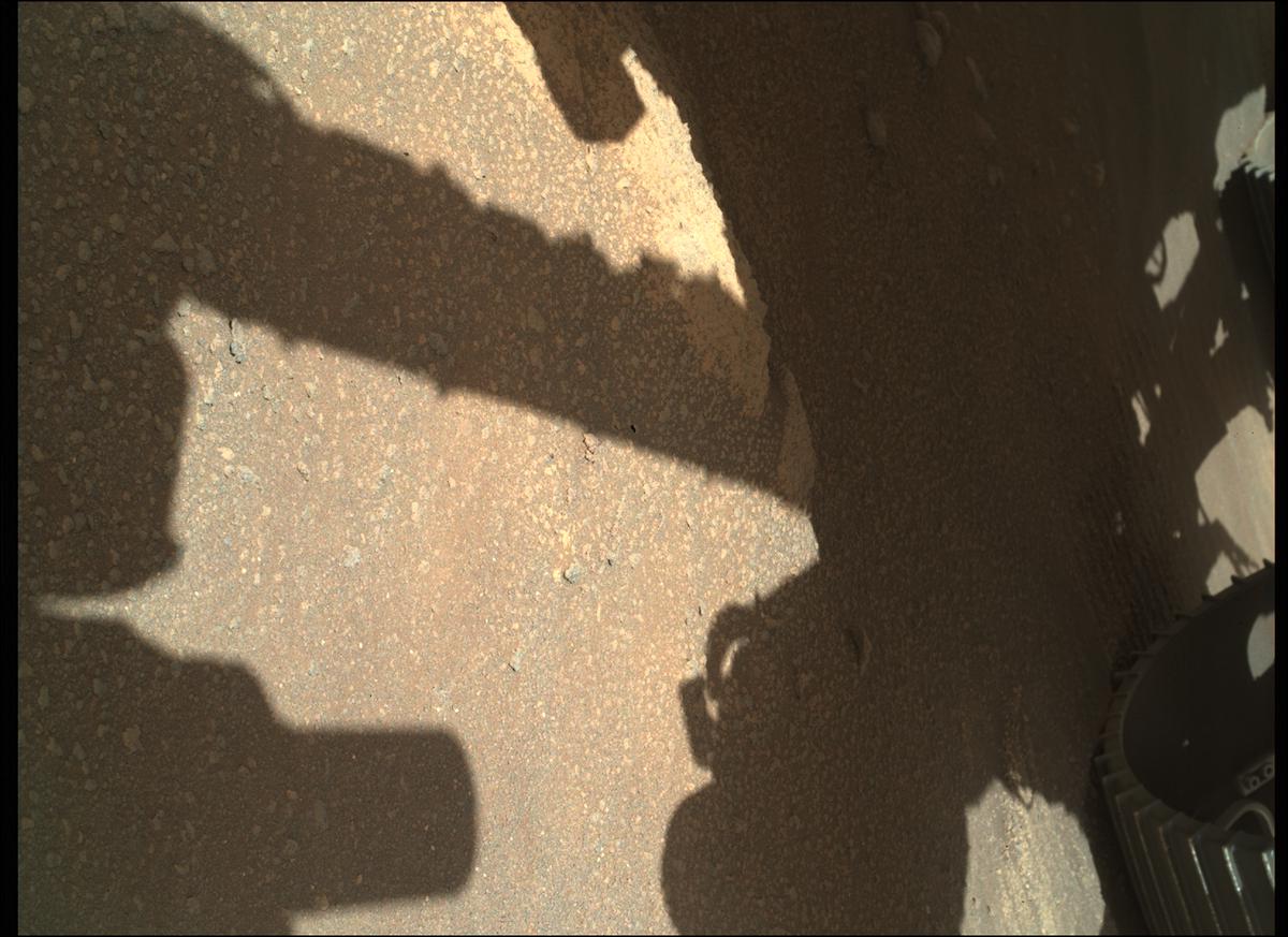 This image was taken by SHERLOC_WATSON onboard NASA's Mars rover Perseverance on Sol 320