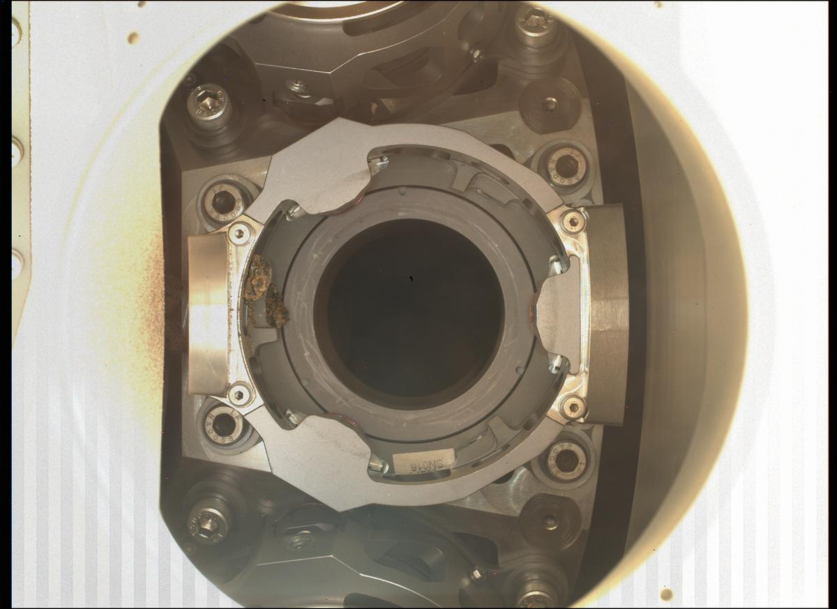 This image was taken by SHERLOC_WATSON onboard NASA's Mars rover Perseverance on Sol 320