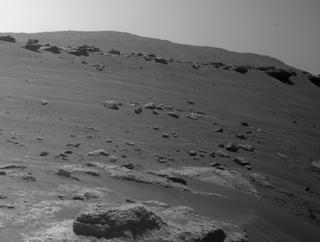 View image taken on Mars, Mars Perseverance Sol 322: Front Left Hazard Avoidance Camera (Hazcam)