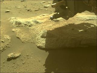 View image taken on Mars, Mars Perseverance Sol 322: Front Left Hazard Avoidance Camera (Hazcam)