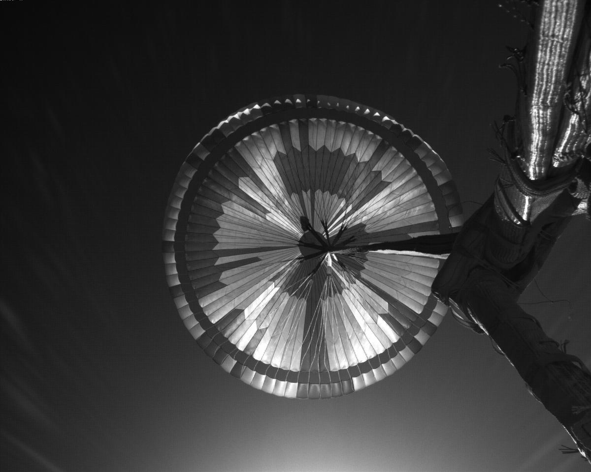 This image was taken by EDL_PUCAM2 onboard NASA's Mars rover Perseverance on Sol 323