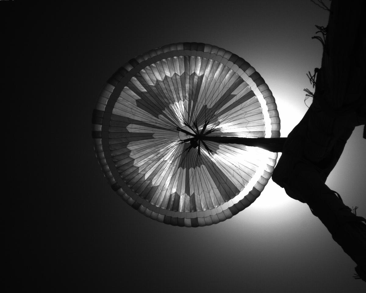 This image was taken by EDL_PUCAM2 onboard NASA's Mars rover Perseverance on Sol 323