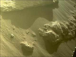 View image taken on Mars, Mars Perseverance Sol 325: Front Left Hazard Avoidance Camera (Hazcam)