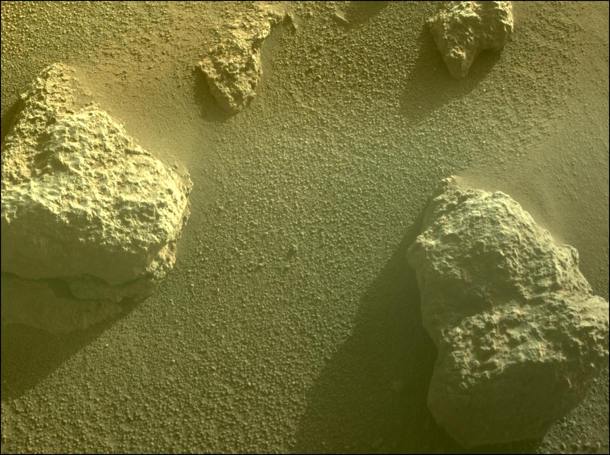 This image was taken by FRONT_HAZCAM_LEFT_A onboard NASA's Mars rover Perseverance on Sol 325