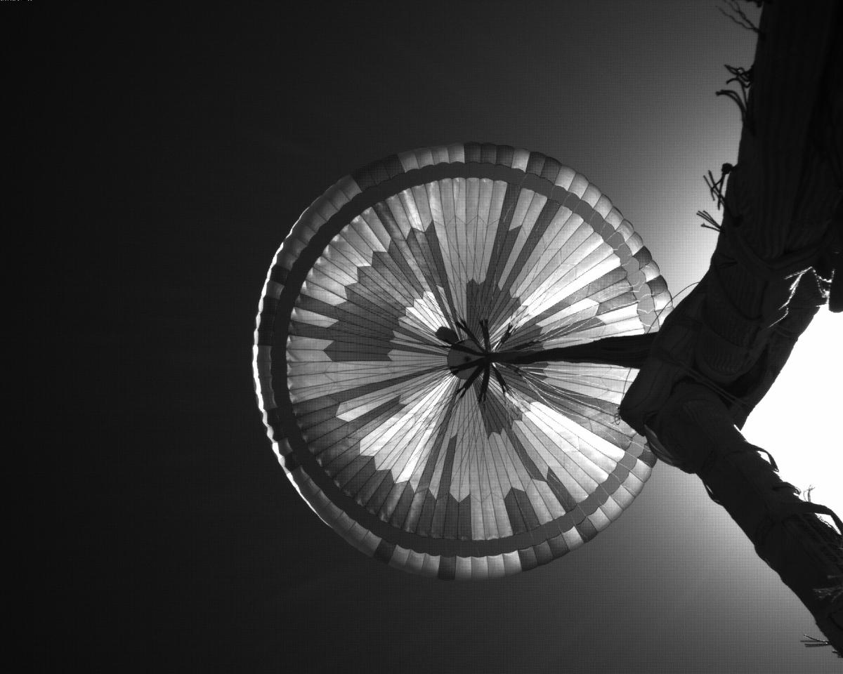 This image was taken by EDL_PUCAM2 onboard NASA's Mars rover Perseverance on Sol 328