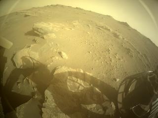 View image taken on Mars, Mars Perseverance Sol 328: Rear Right Hazard Avoidance Camera (Hazcam)