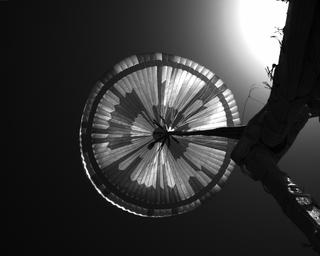 View image taken on Mars, Mars Perseverance Sol 330: Parachute Up-Look Camera B