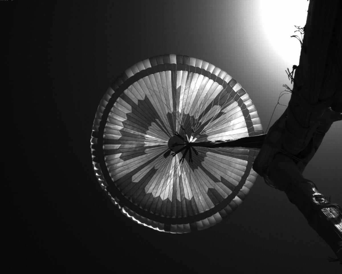 This image was taken by EDL_PUCAM2 onboard NASA's Mars rover Perseverance on Sol 330