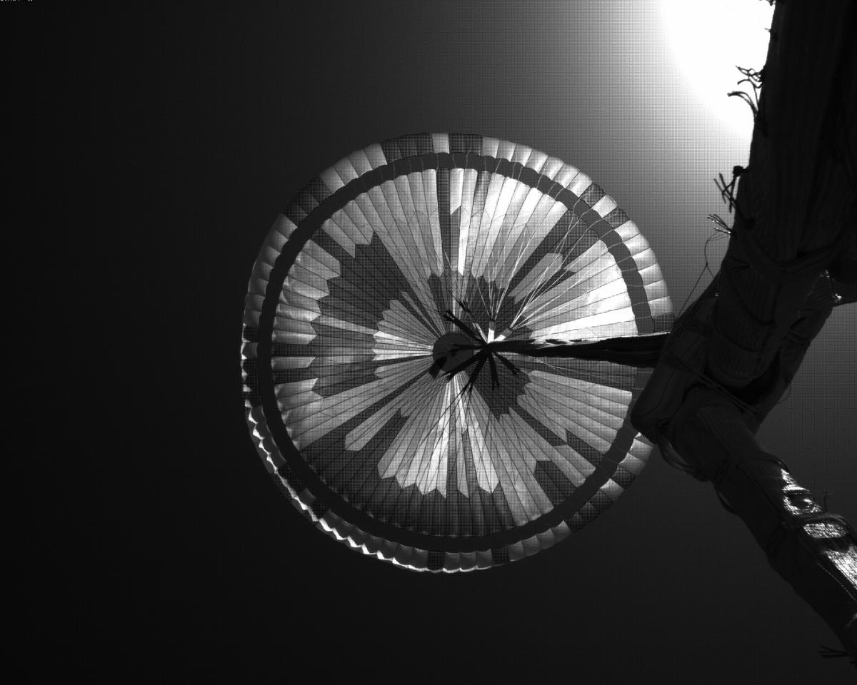 This image was taken by EDL_PUCAM2 onboard NASA's Mars rover Perseverance on Sol 330