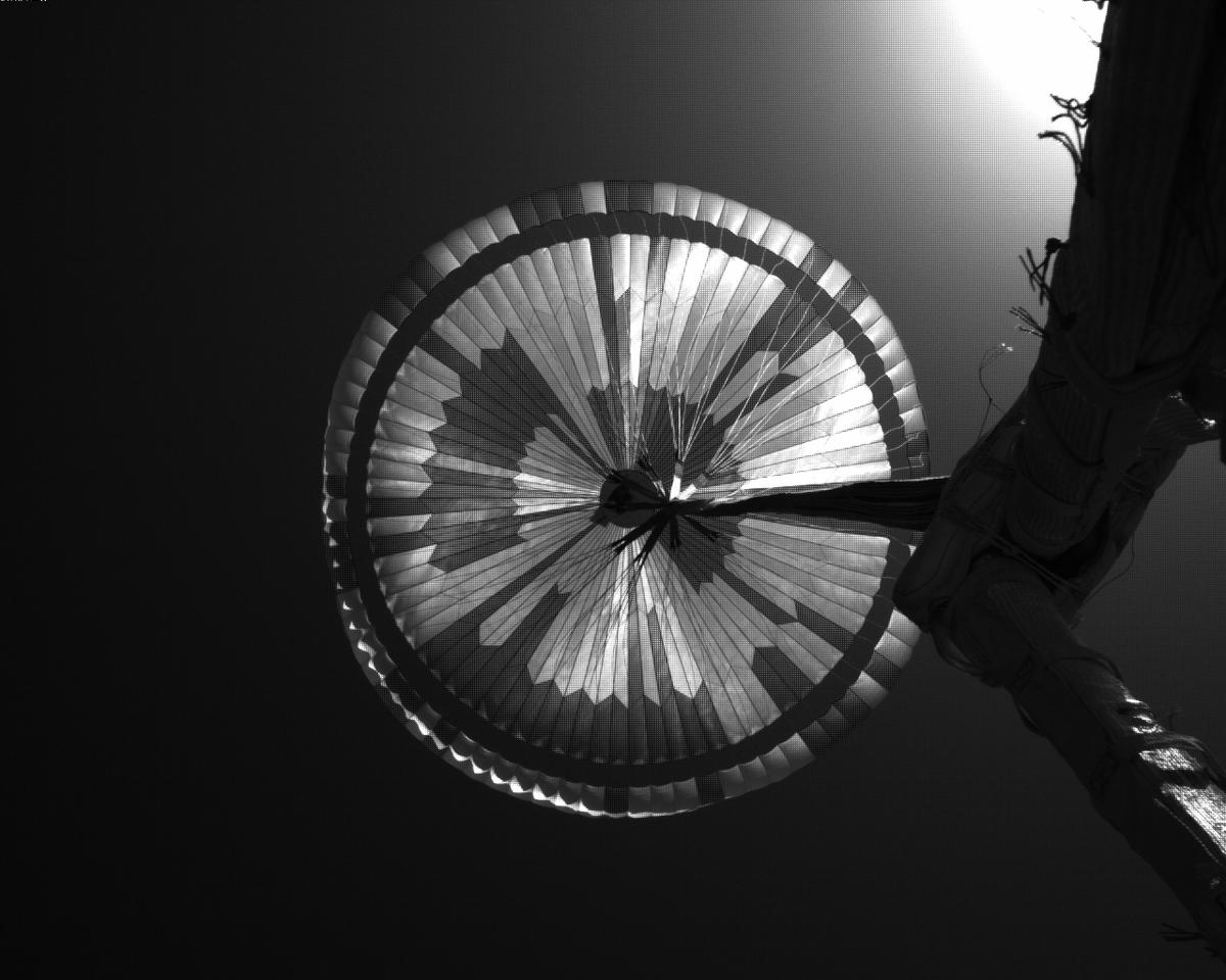 This image was taken by EDL_PUCAM2 onboard NASA's Mars rover Perseverance on Sol 330