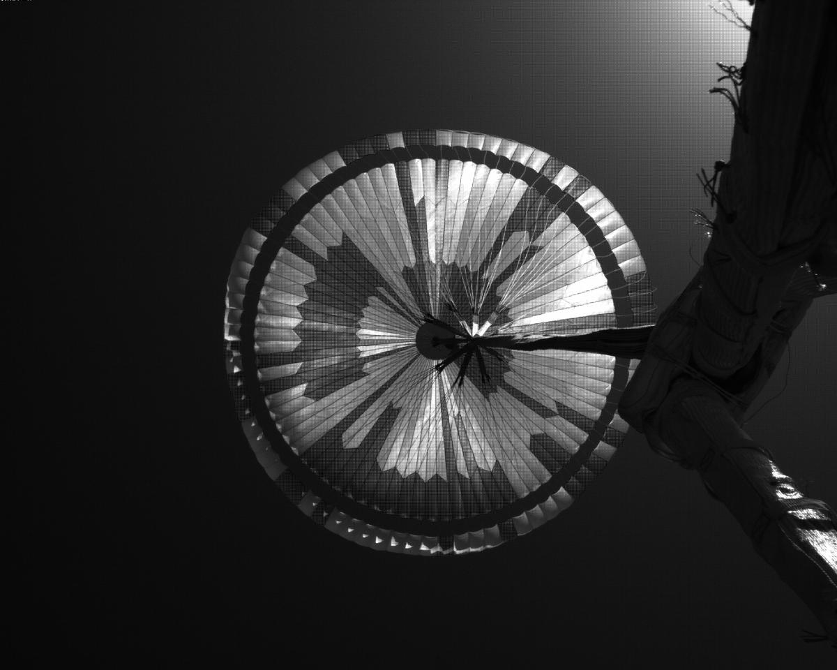 This image was taken by EDL_PUCAM2 onboard NASA's Mars rover Perseverance on Sol 330