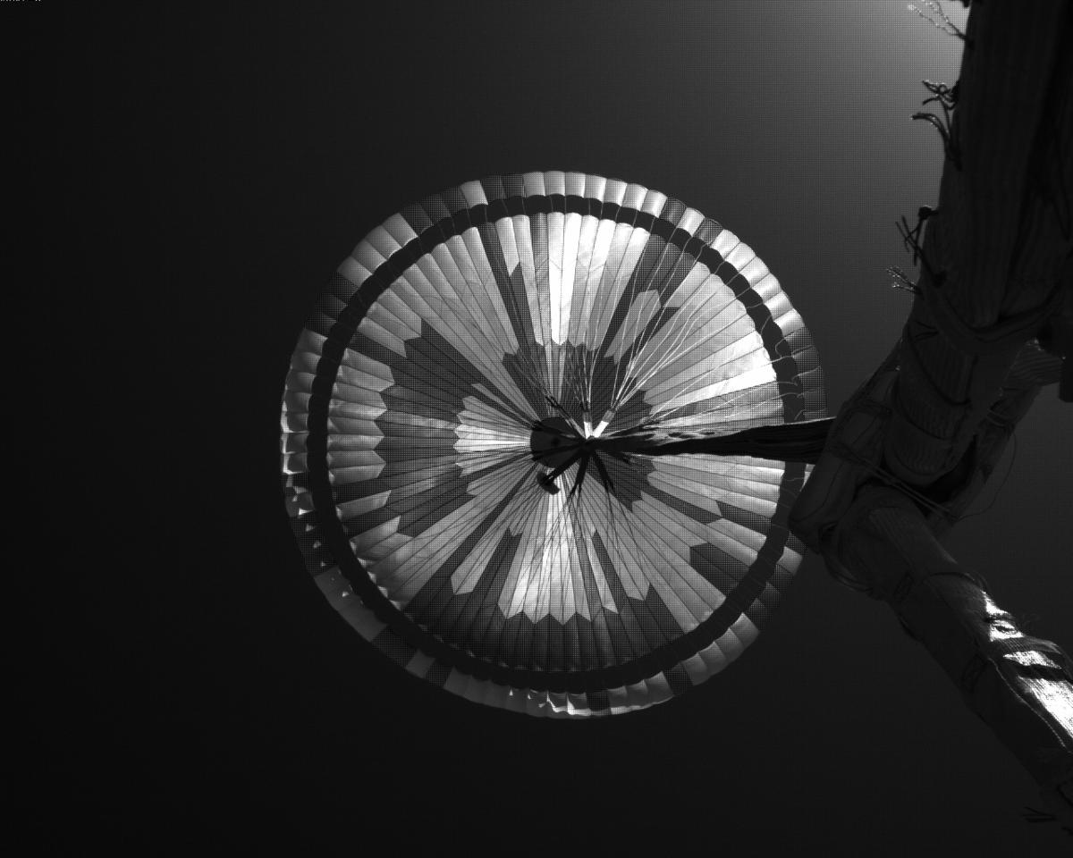 This image was taken by EDL_PUCAM2 onboard NASA's Mars rover Perseverance on Sol 330