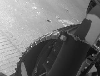 View image taken on Mars, Mars Perseverance Sol 330: Front Right Hazard Avoidance Camera (Hazcam)
