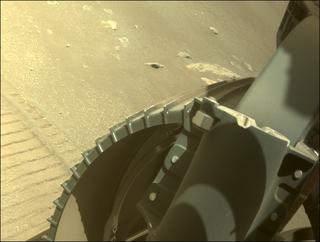 View image taken on Mars, Mars Perseverance Sol 331: Front Right Hazard Avoidance Camera (Hazcam)