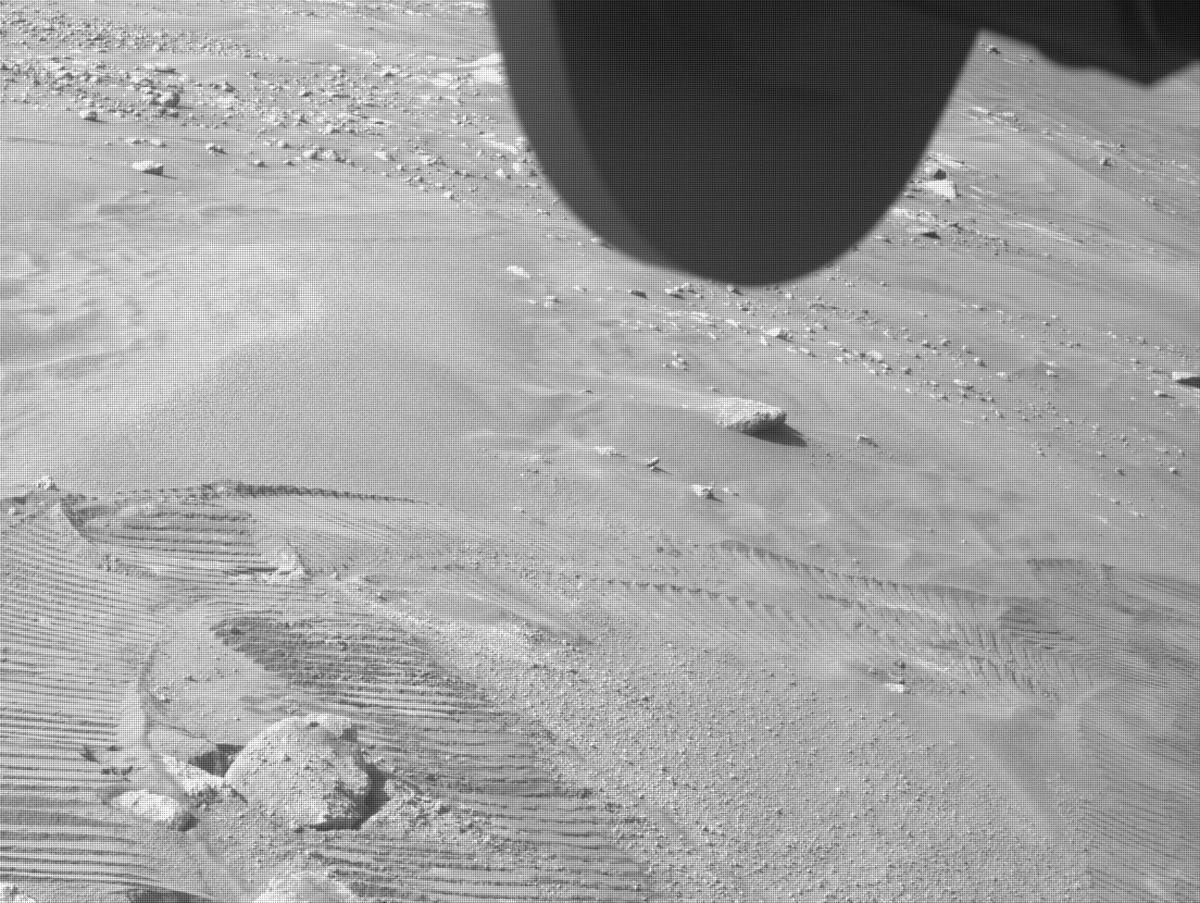 This image was taken by FRONT_HAZCAM_RIGHT_A onboard NASA's Mars rover Perseverance on Sol 333