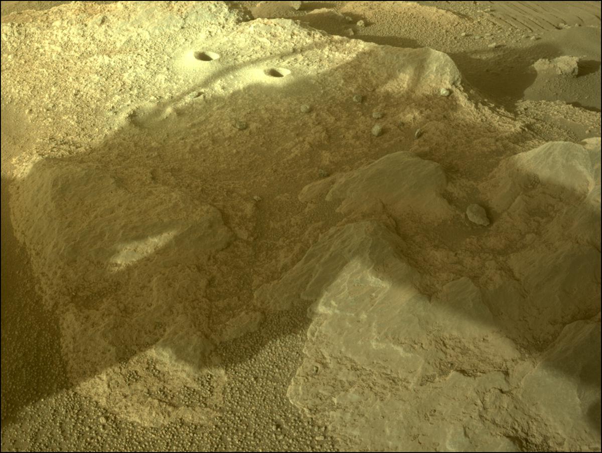 This image was taken by FRONT_HAZCAM_LEFT_A onboard NASA's Mars rover Perseverance on Sol 335