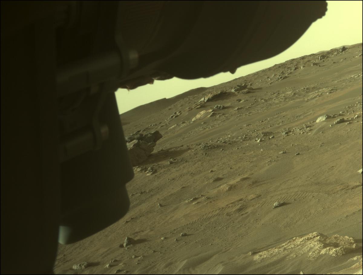 This image was taken by FRONT_HAZCAM_LEFT_A onboard NASA's Mars rover Perseverance on Sol 335