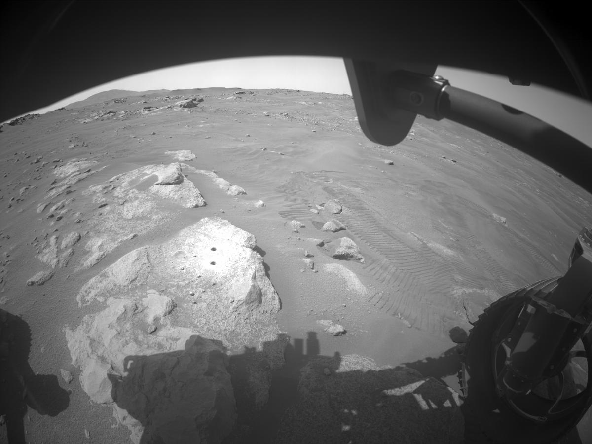 This image was taken by FRONT_HAZCAM_RIGHT_A onboard NASA's Mars rover Perseverance on Sol 335