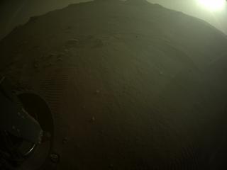 View image taken on Mars, Mars Perseverance Sol 335: Rear Left Hazard Avoidance Camera (Hazcam)