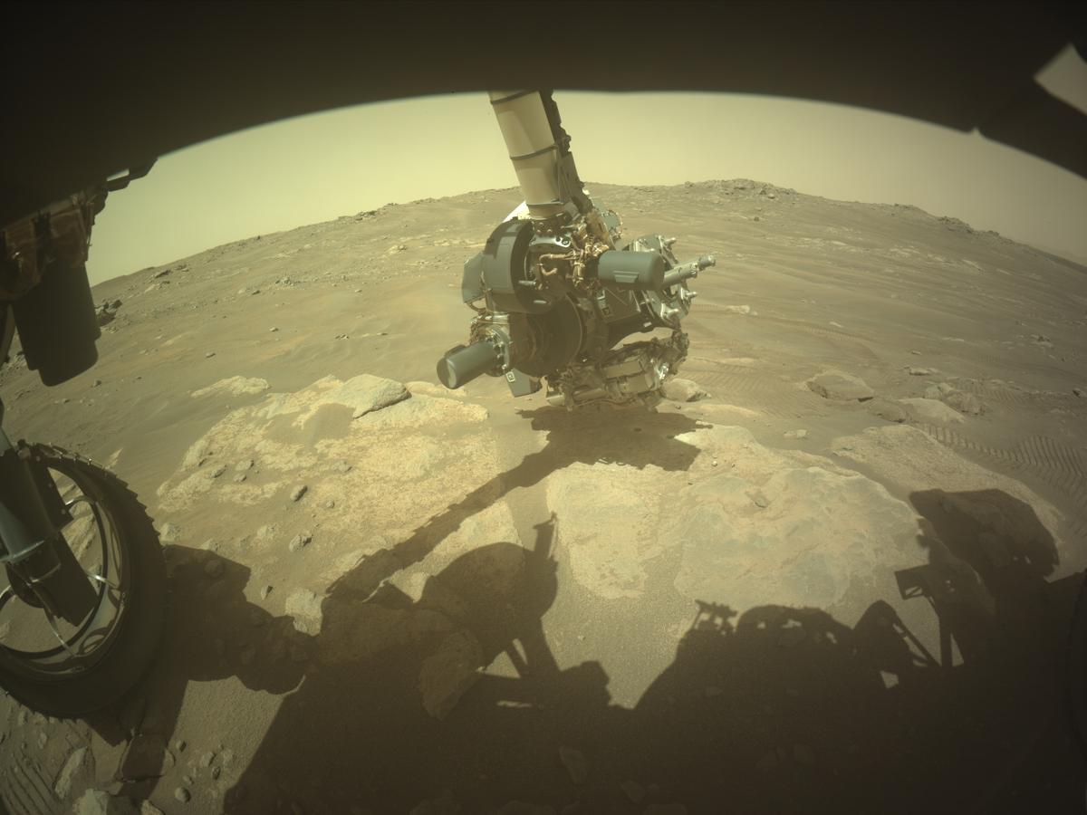 This image was taken by FRONT_HAZCAM_LEFT_A onboard NASA's Mars rover Perseverance on Sol 337