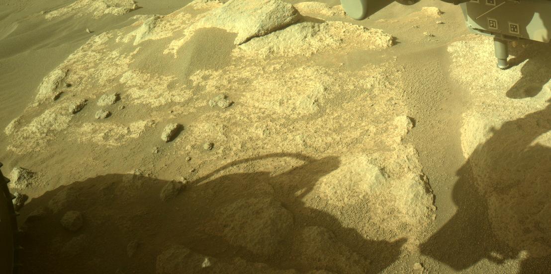 This image was taken by FRONT_HAZCAM_LEFT_A onboard NASA's Mars rover Perseverance on Sol 337