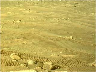 View image taken on Mars, Mars Perseverance Sol 337: Front Left Hazard Avoidance Camera (Hazcam)