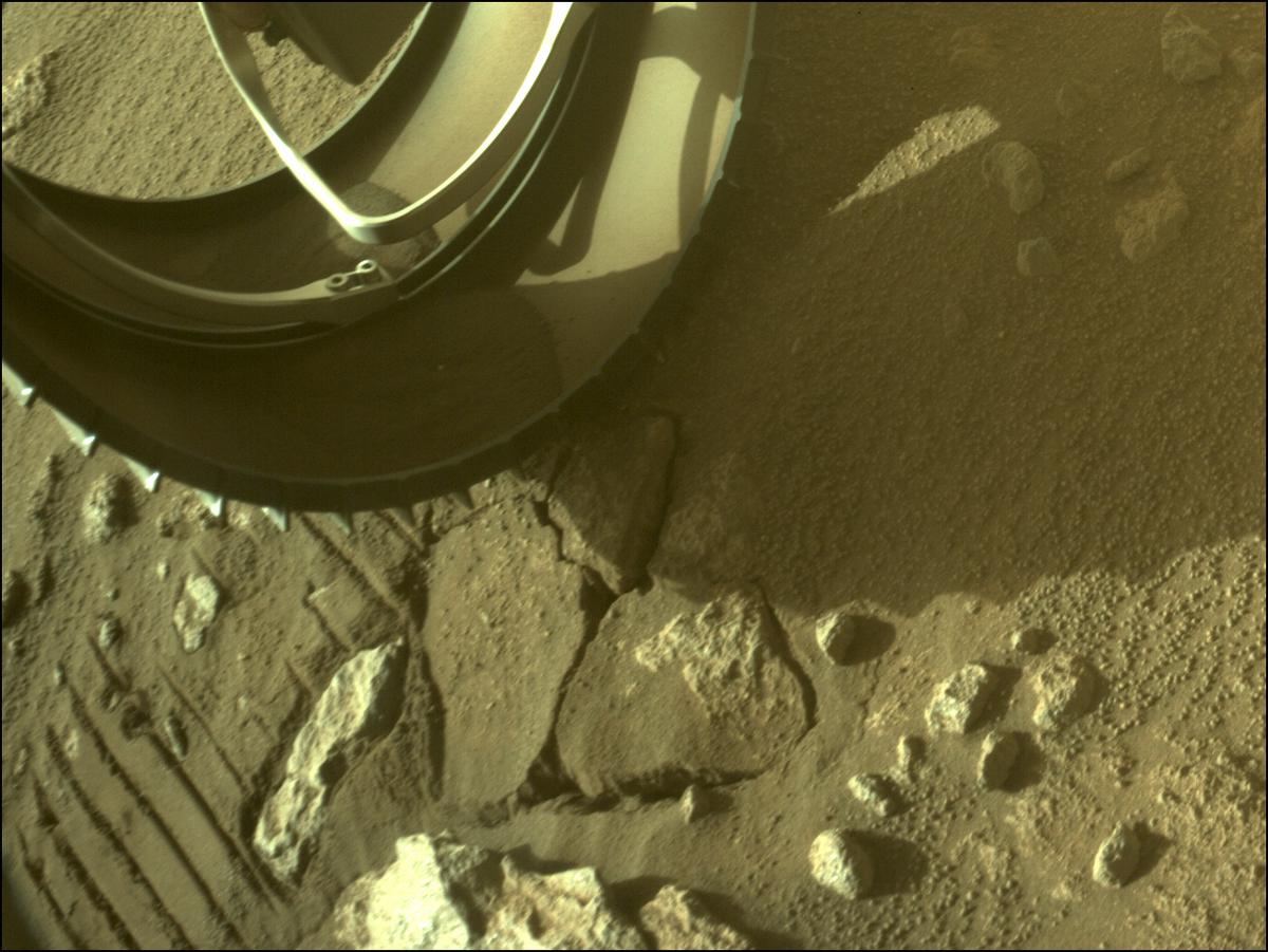 This image was taken by FRONT_HAZCAM_LEFT_A onboard NASA's Mars rover Perseverance on Sol 337