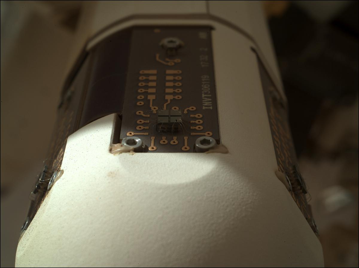 This image was taken by SHERLOC_WATSON onboard NASA's Mars rover Perseverance on Sol 339