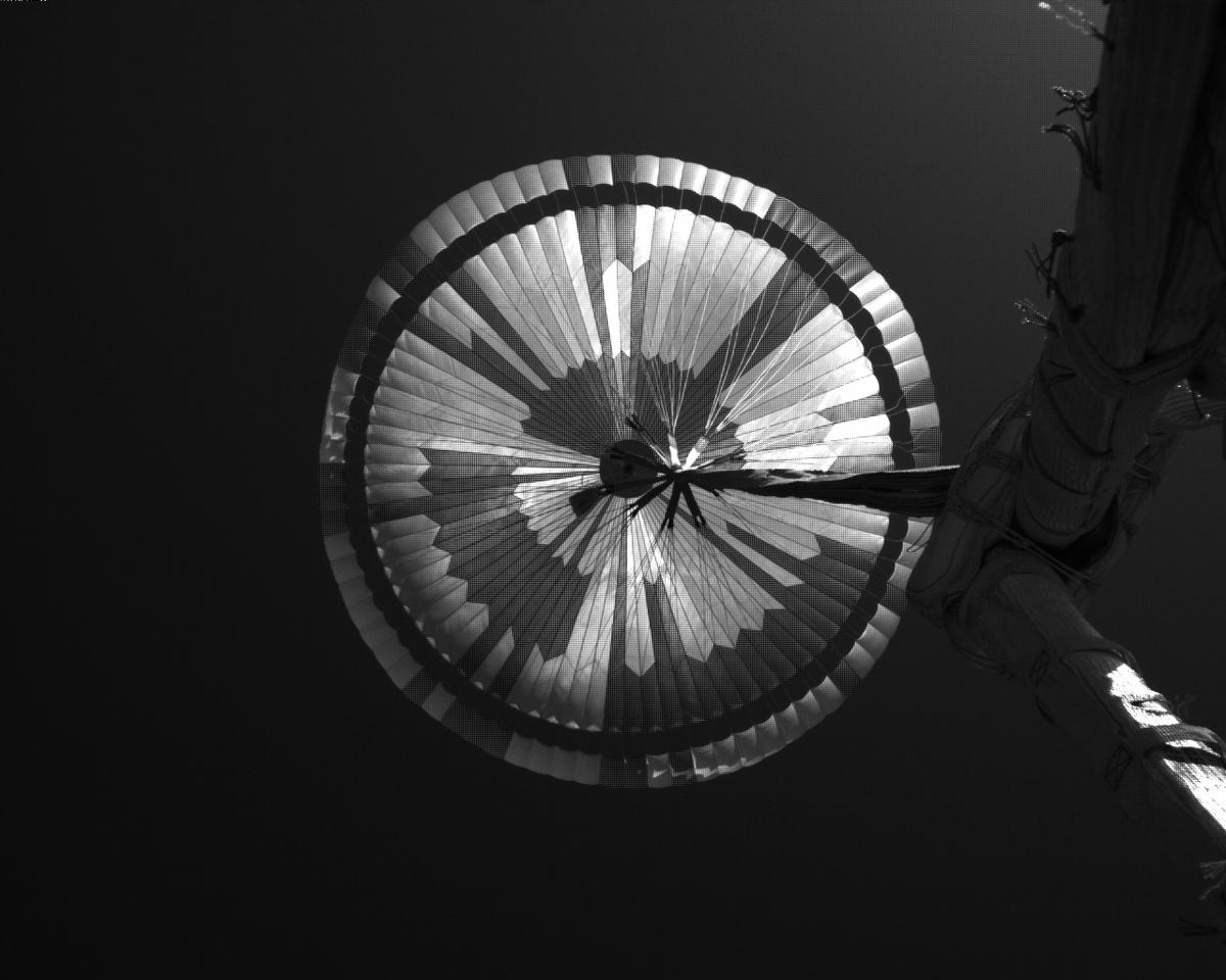 This image was taken by EDL_PUCAM2 onboard NASA's Mars rover Perseverance on Sol 340