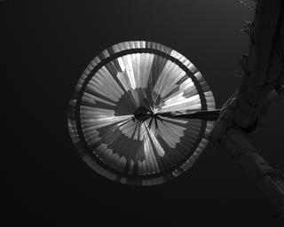 View image taken on Mars, Mars Perseverance Sol 340: Parachute Up-Look Camera B