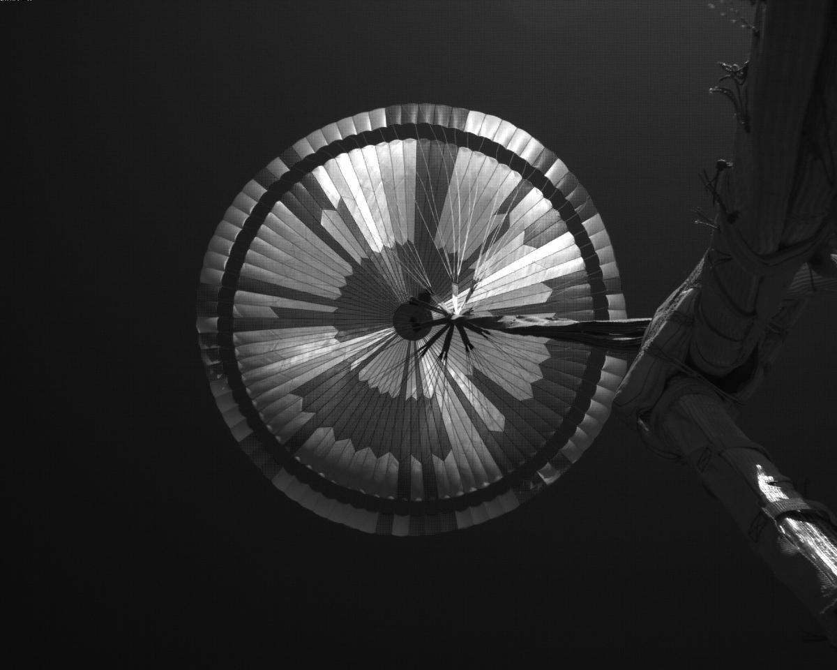 This image was taken by EDL_PUCAM2 onboard NASA's Mars rover Perseverance on Sol 340
